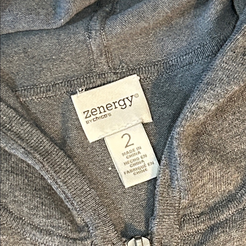 Zenergy Embellished Hoodie by Chico's size 2 - Picture 2 of 5